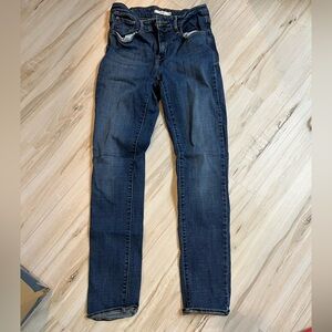 Levi's Mid Rise Skinny Jeans - Deep Blue